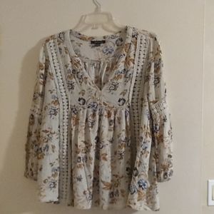 American Eagle BoHo Style 3/4 Sleeve Blouse